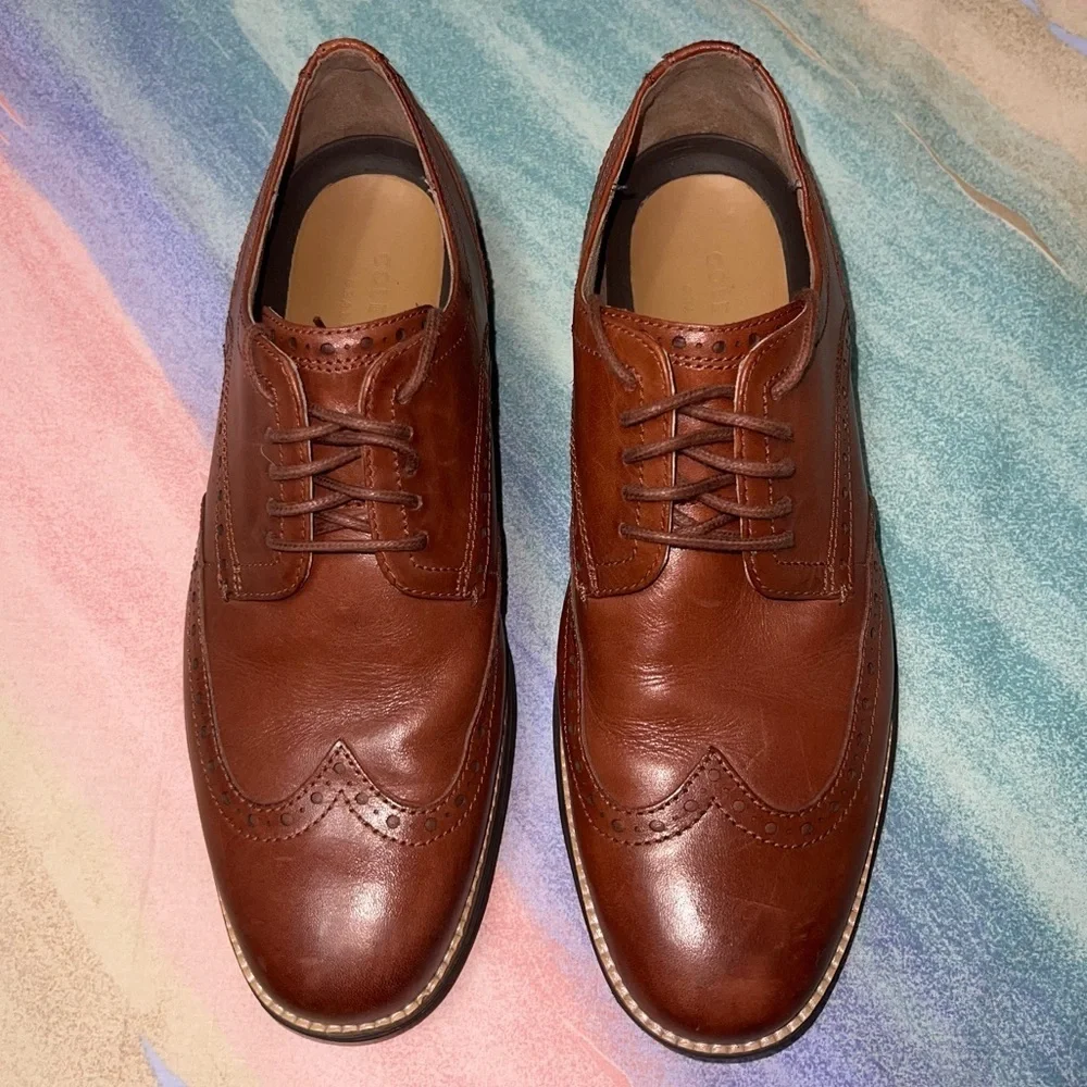 Cole Haan Men's OriginalGrand Wingtip Oxford Brown size 8.5